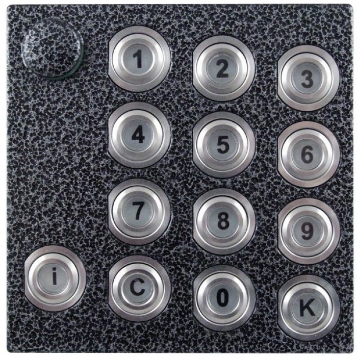 Číselnice tlačítková domácí telefony 2-BUS funkční a programovací tlačítka barva antika stříbrná