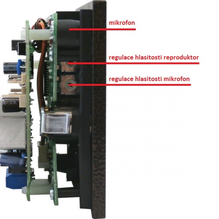 Elektrický vrátný hovorová jednotka domácí telefony 2-BUS bez  vyzváněcích tlačítek zámek barva antika měděná