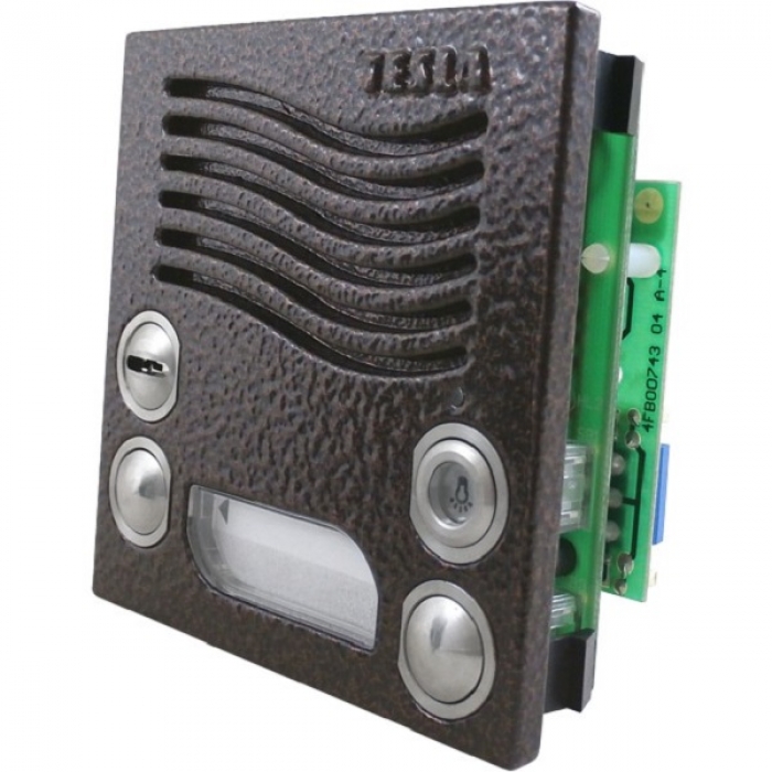 Elektrický vrátný hovorová jednotka domácí telefony 2-BUS dvě vyzváněcí tlačítka zámek barva antika měděná