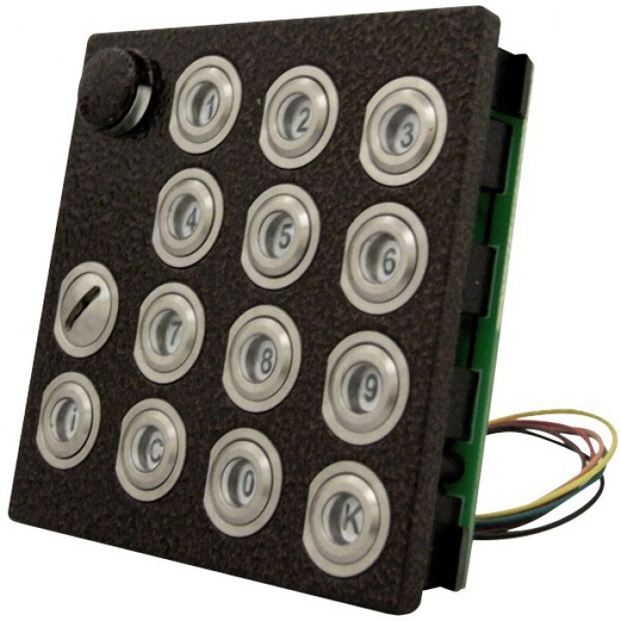 Číselnice tlačítková domácí telefony 2-BUS funkční a programovací tlačítka zámek barva antika měděná