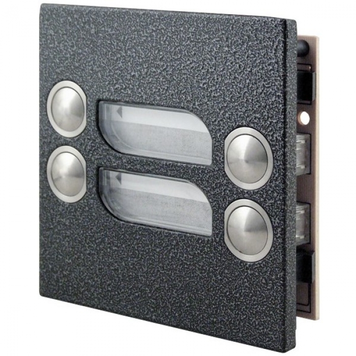 Tlačítka domácí telefony 2-BUS čtyři vyzváněcí tlačítka barva antika stříbrná