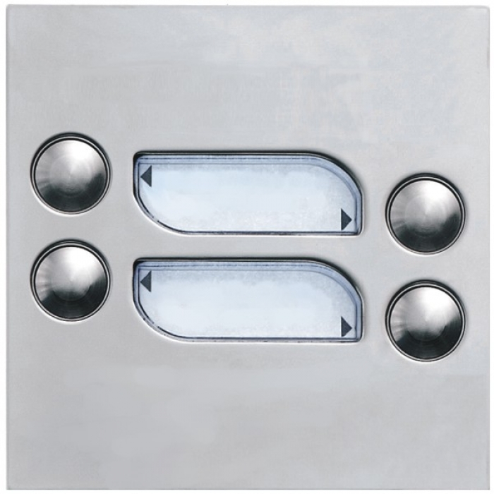 Tlačítka domácí telefony 2-BUS  čtyři vyzváněcí tlačítka barva nerez inox