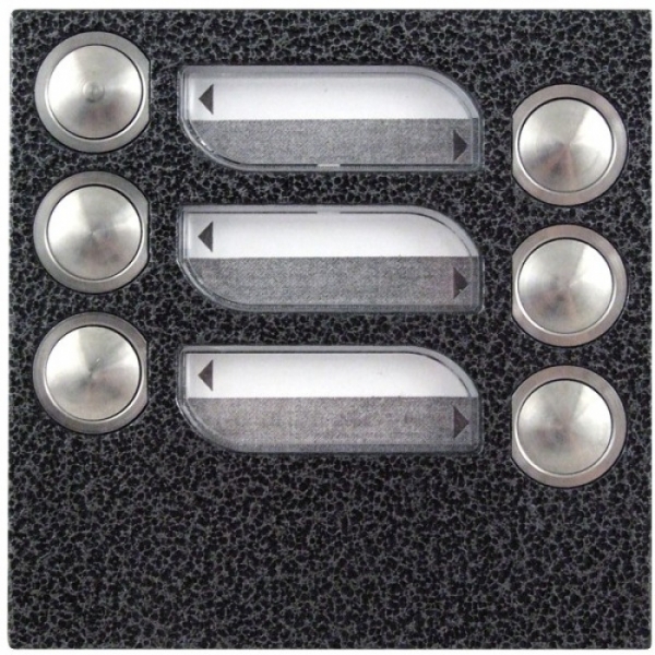 Tlačítka domácí telefony 2-BUS šest vyzváněcích tlačítek barva antika stříbrná