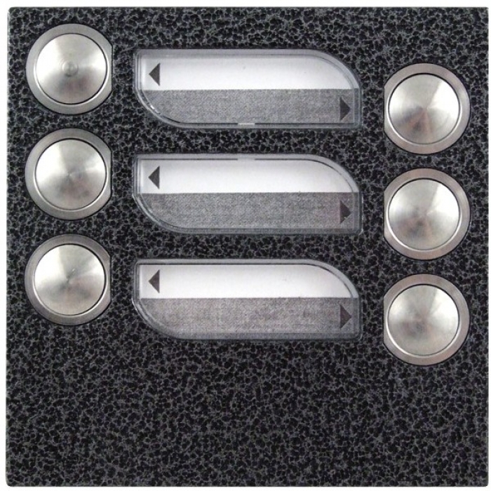 Tlačítka domácí telefony 2-BUS šest vyzváněcích tlačítek barva antika stříbrná