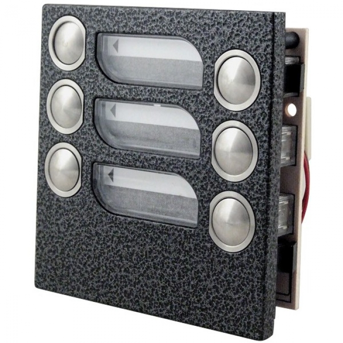 Tlačítka domácí telefony 2-BUS šest vyzváněcích tlačítek barva antika stříbrná