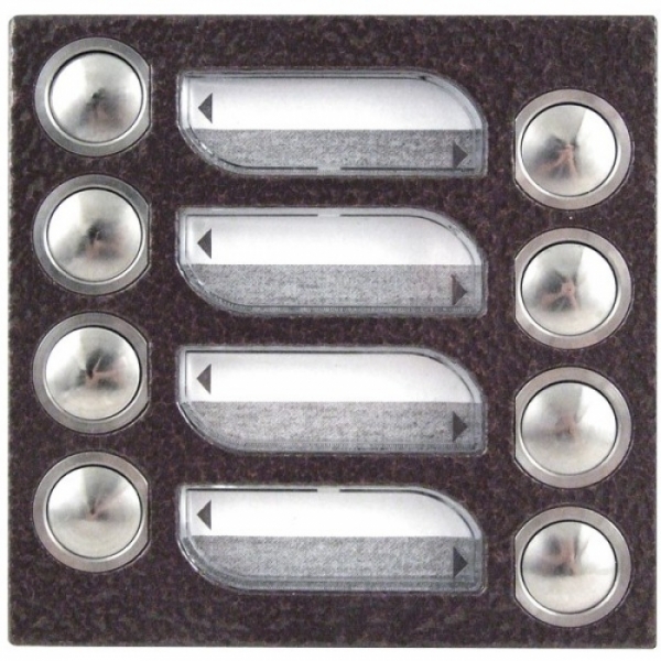 Tlačítka domácí telefony 2-BUS osm vyzváněcích tlačítek barva antika měděná