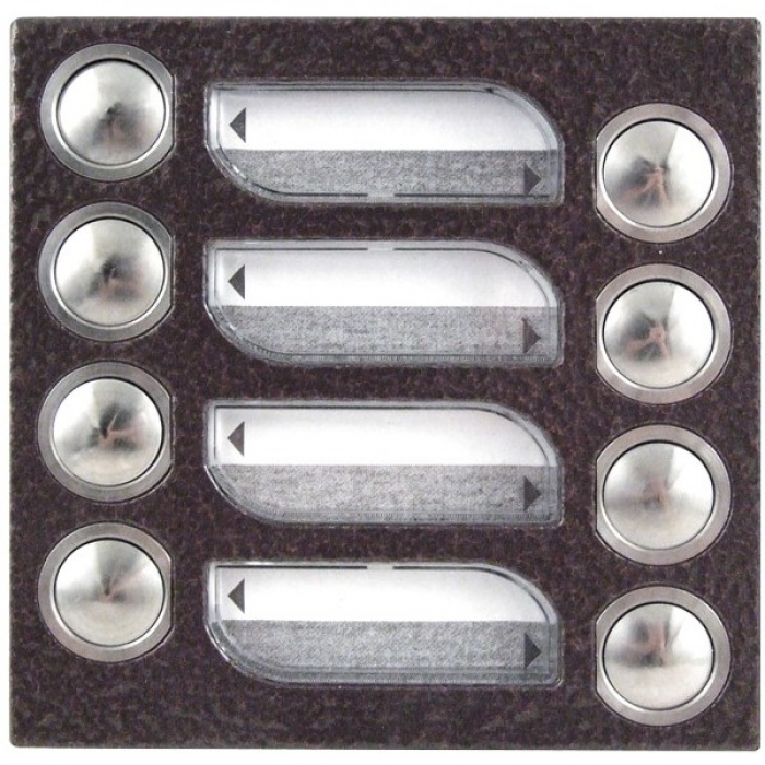 Tlačítka domácí telefony 2-BUS osm vyzváněcích tlačítek barva antika měděná