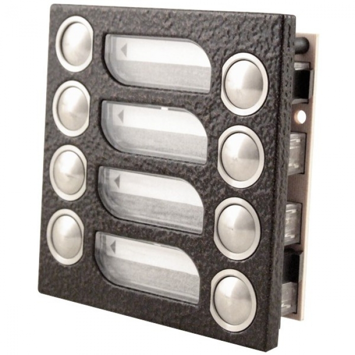 Tlačítka domácí telefony 2-BUS osm vyzváněcích tlačítek barva antika měděná