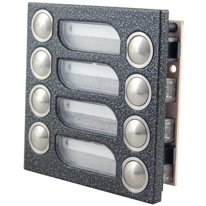 Tlačítka domácí telefony 2-BUS osm vyzváněcích tlačítek barva antika stříbrná