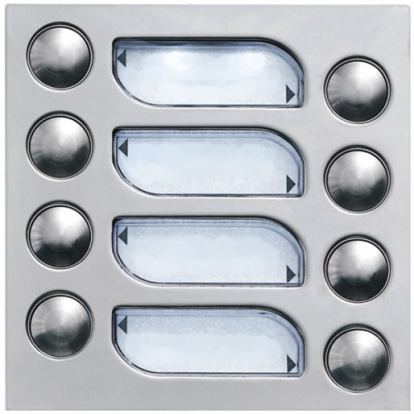 Tlačítka domácí telefony 2-BUS osm vyzváněcích tlačítek barva nerez inox