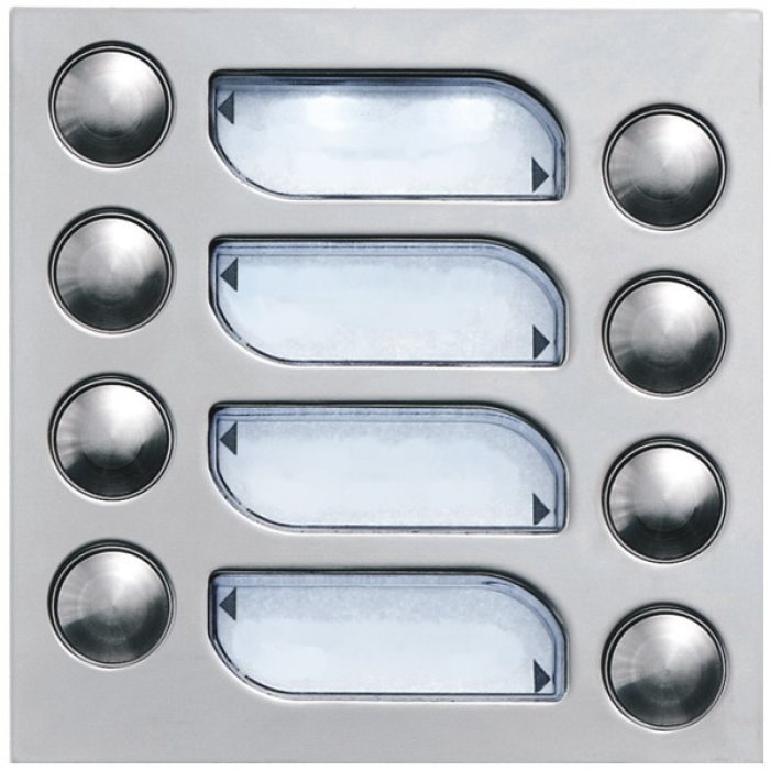 Tlačítka domácí telefony 2-BUS osm vyzváněcích tlačítek barva nerez inox