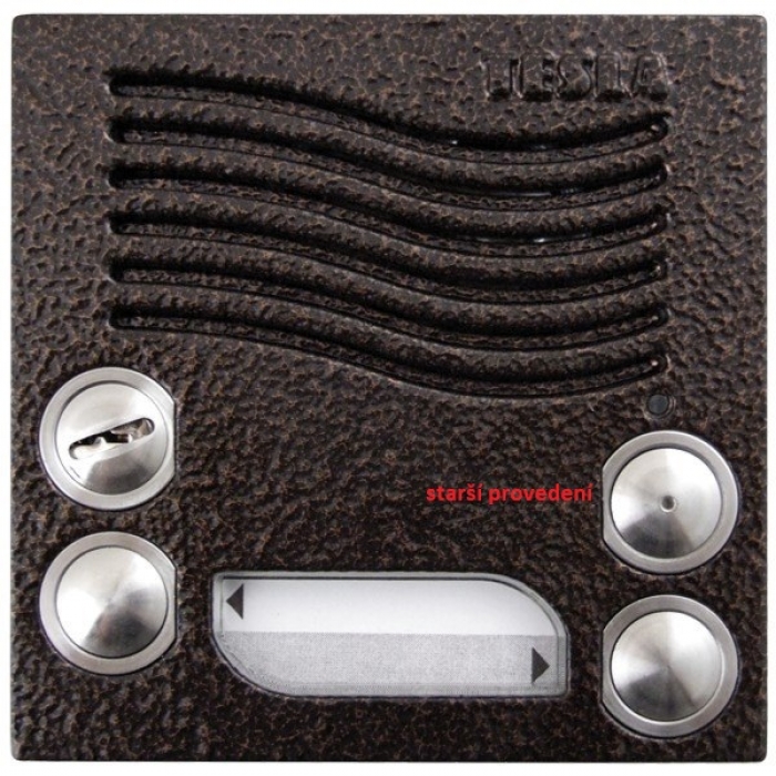 Elektrický videovrátný hovorová jednotka domovní videotelefony dvě vyzváněcí tlačítka zámek barva antika měděná