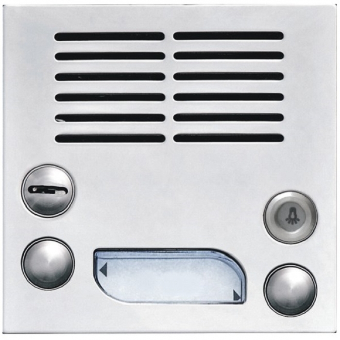 Videovrátný hovorová jednotka domovní videotelefony KARAT dvě vyzváněcí tlačítka, zámek, 2 relé,  barva nerez inox