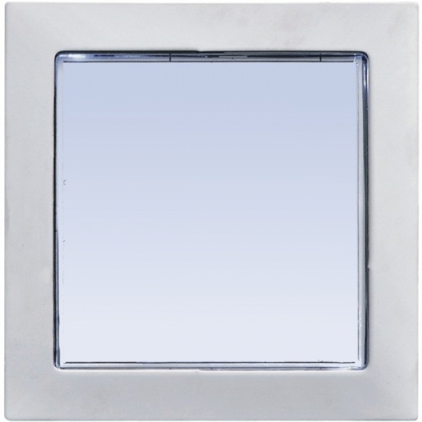 Jmenovník domácí telefony 2-BUS jeden modul barva nerez inox