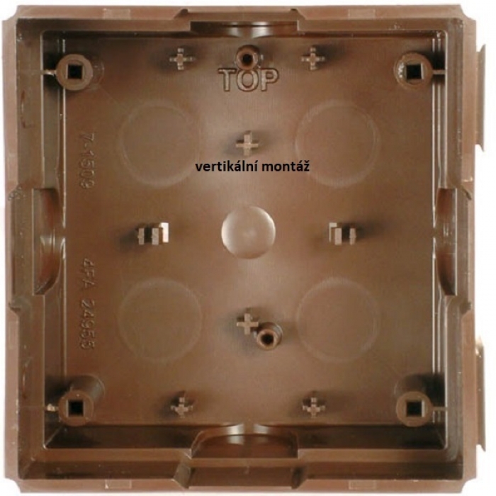 KARAT tlačítkové tablo 2-BUS EV 2 tlačítka krabice montážní pod omítku antika měděná