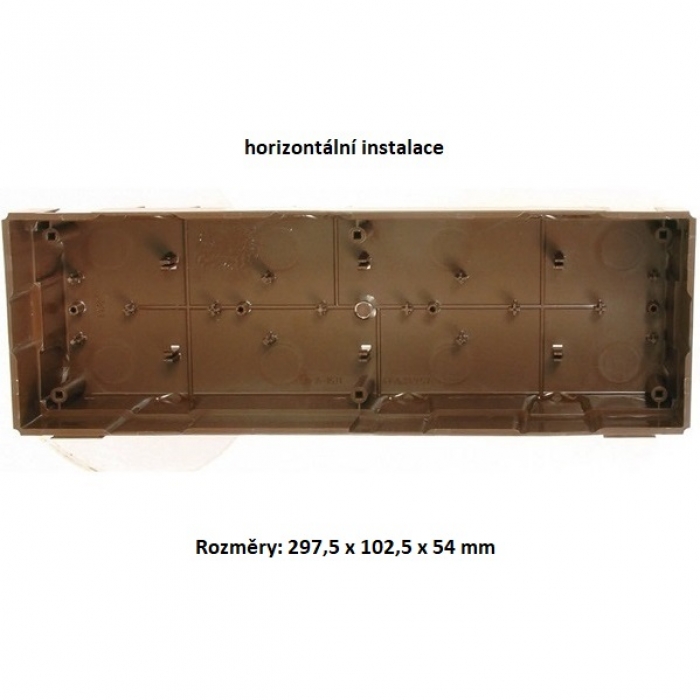 Krabice montážní pod omítku KARAT tři moduly plast