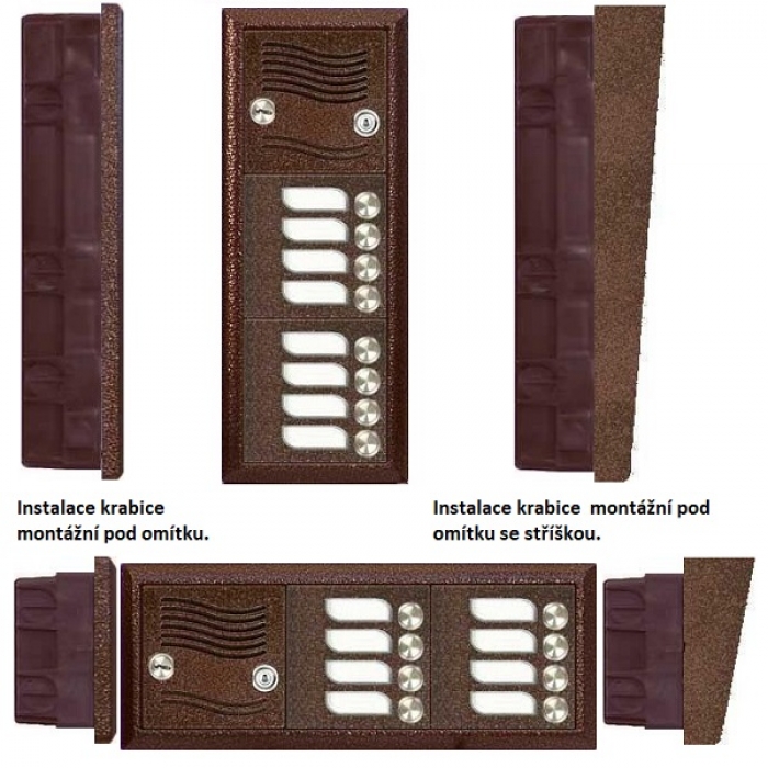 Krabice montážní pod omítku KARAT tři moduly plast