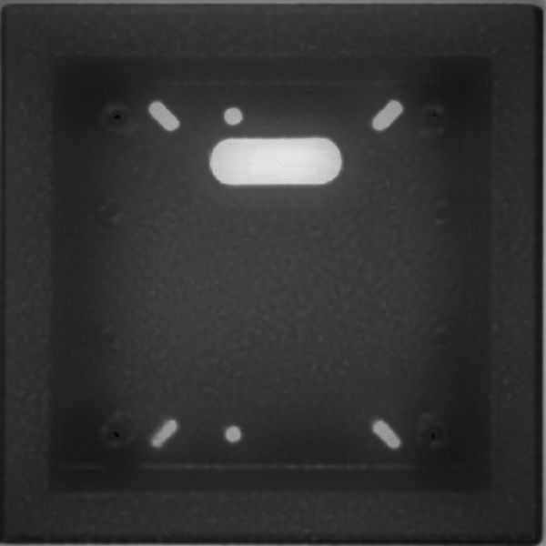 Krabice montážní nad omítku KARAT jeden modul vertikální barva černá