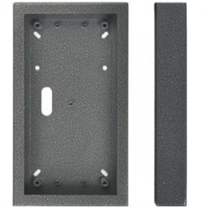 Krabice montážní nad omítku KARAT dva moduly vertikální barva antika stříbrná