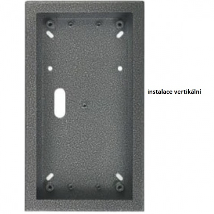 Krabice montážní nad omítku KARAT dva moduly vertikální barva antika stříbrná