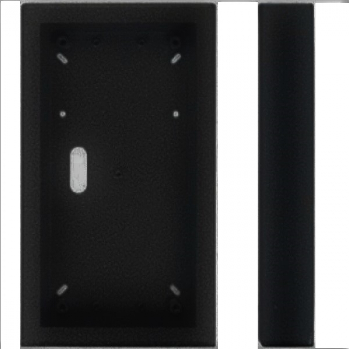 Krabice montážní nad omítku KARAT dva moduly vertikální barva černá