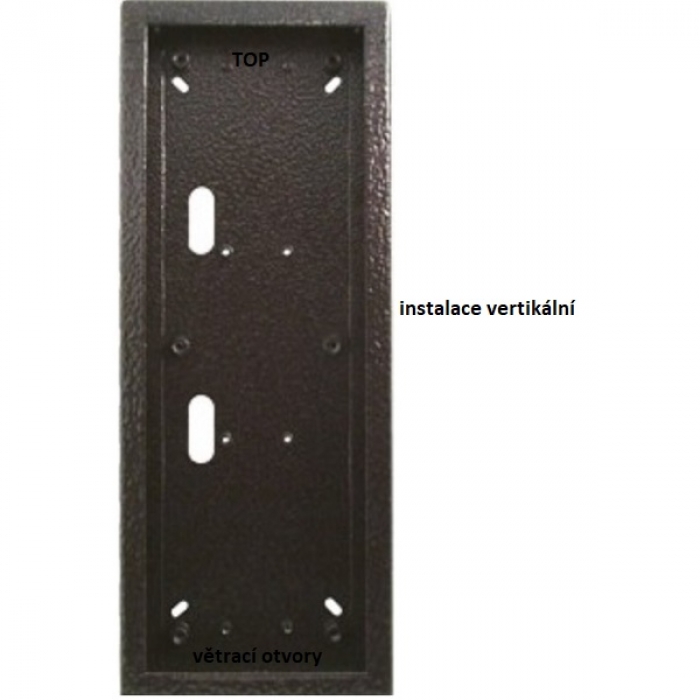 Krabice montážní nad omítku KARAT tři moduly, vertikální, barva antika měděná