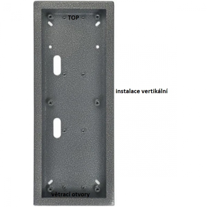 Krabice montážní nad omítku KARAT tři moduly vertikální barva antika stříbrná