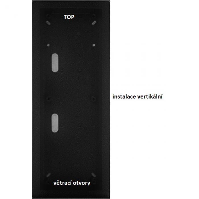 Krabice montážní nad omítku KARAT tři moduly vertikální barva antika stříbrná