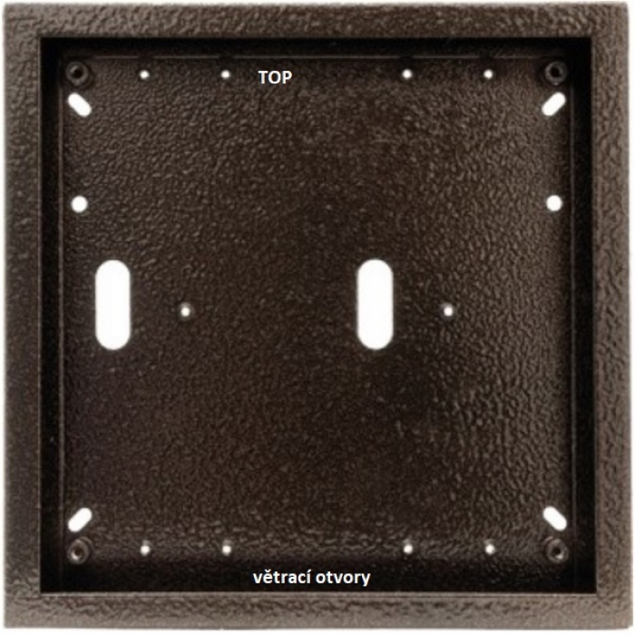 Krabice montážní nad omítku KARAT čtyři moduly vertikální barva antika měděná