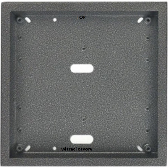Krabice montážní nad omítku KARAT čtyři moduly vertikální barva antika stříbrná