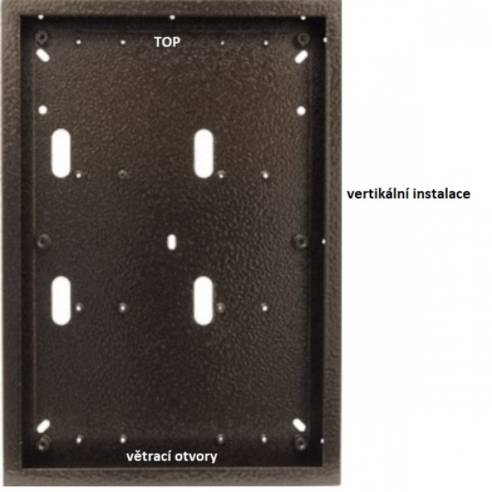 Krabice montážní nad omítku KARAT šest modulů vertikální barva antika měděná
