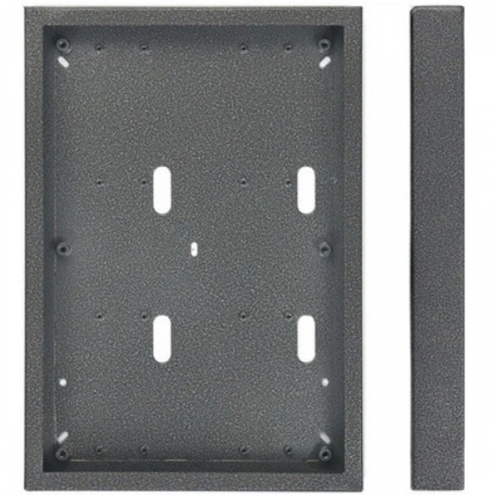 Krabice montážní nad omítku KARAT šest modulů vertikální barva antika stříbrná