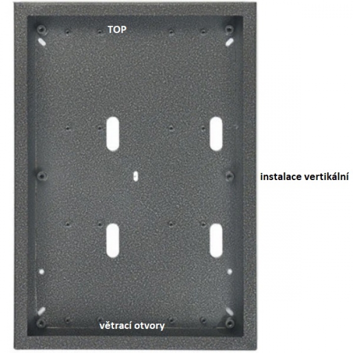 Krabice montážní nad omítku KARAT šest modulů vertikální barva antika stříbrná