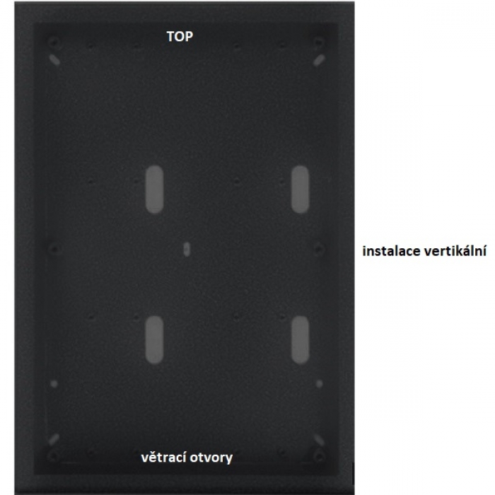 Krabice montážní nad omítku KARAT šest modulů vertikální barva černá