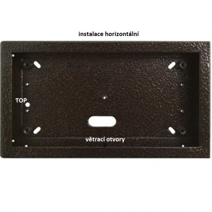 Krabice montážní nad omítku KARAT dva moduly horizontální barva antika měděná