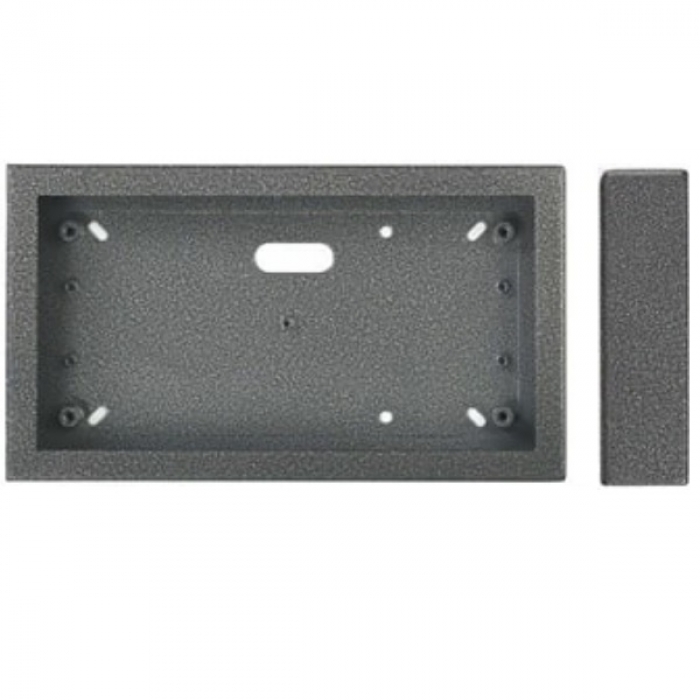 Krabice montážní nad omítku KARAT dva moduly horizontální barva antika stříbrná