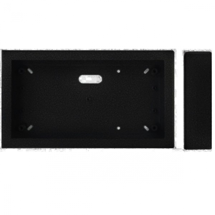Krabice montážní nad omítku KARAT dva moduly horizontální barva černá