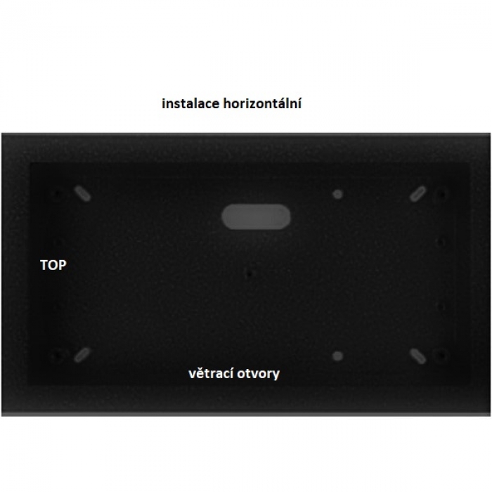 Krabice montážní nad omítku KARAT dva moduly horizontální barva černá