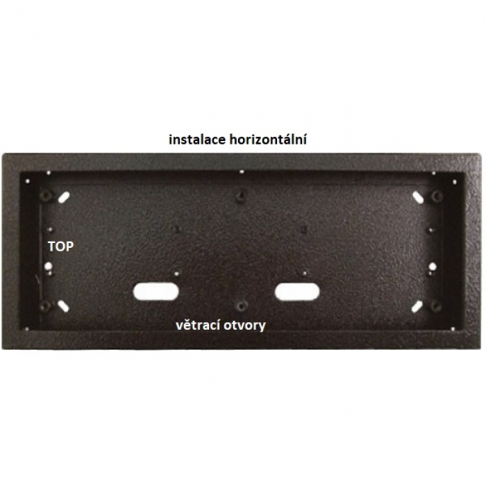 Krabice montážní nad omítku KARAT tři moduly horizontální barva antika měděná