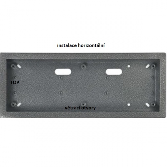 Krabice montážní nad omítku KARAT tři moduly horizontální barva antika stříbrná