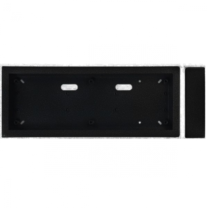 Krabice montážní nad omítku KARAT tři moduly horizontální barva černá