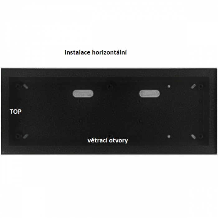 Krabice montážní nad omítku KARAT tři moduly horizontální barva černá