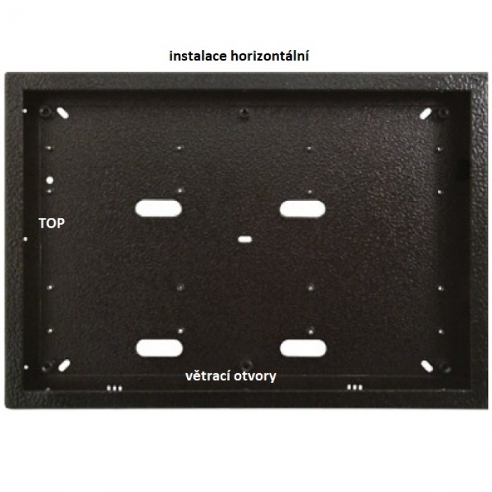 Krabice montážní nad omítku KARAT šest modulů horizontální barva antika měděná