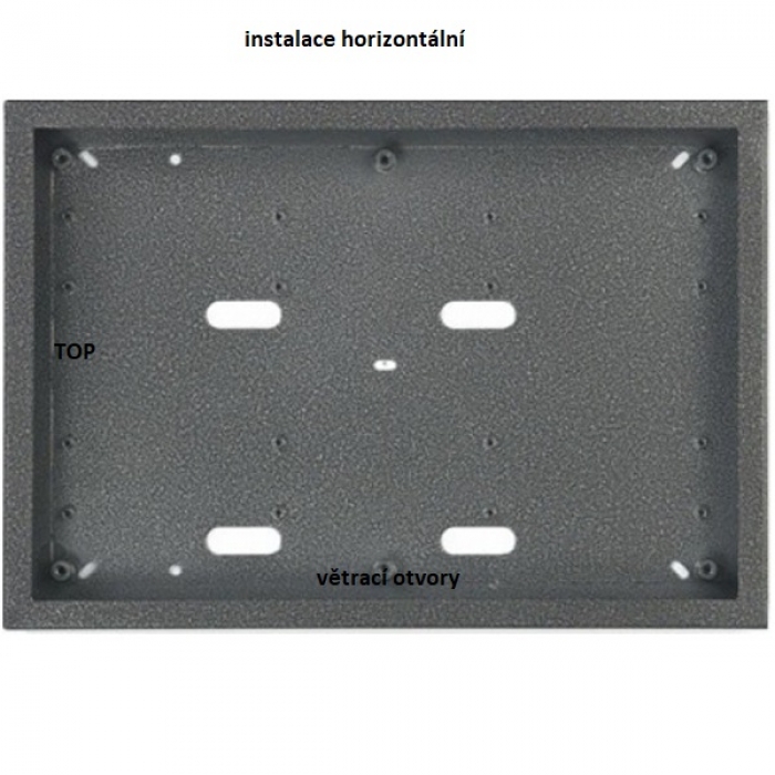 Krabice montážní nad omítku KARAT šest modulů horizontální barva antika stříbrná