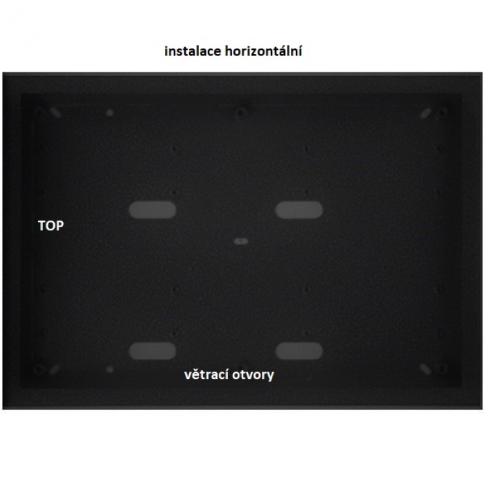 Krabice montážní nad omítku KARAT šest modulů horizontální barva černá