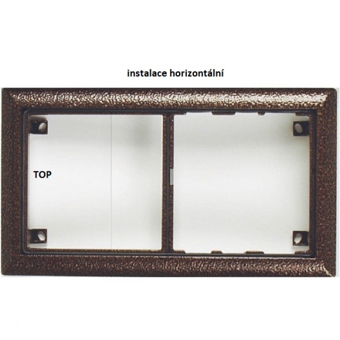 Rám montážní KARAT dva moduly barva antika měděná