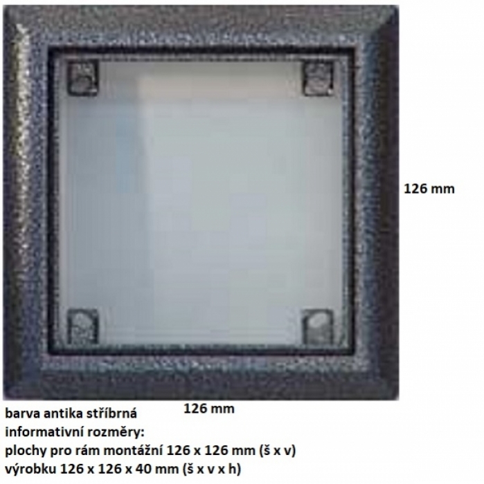 Rám montážní KARAT jeden modul barva antika stříbrná