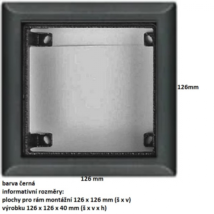 Rám montážní KARAT jeden modul barva černá