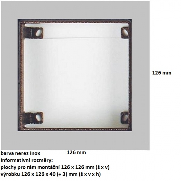Rám montážní KARAT jeden modul sestava barva nerez