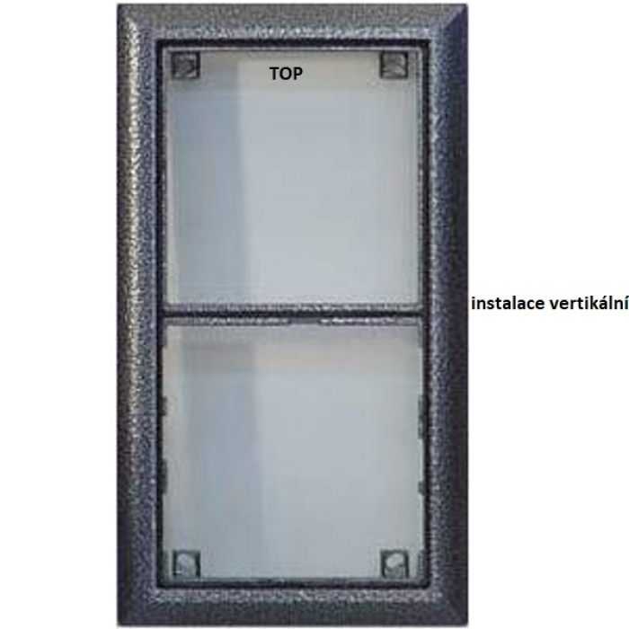 Rám montážní KARAT dva moduly barva antika stříbrná